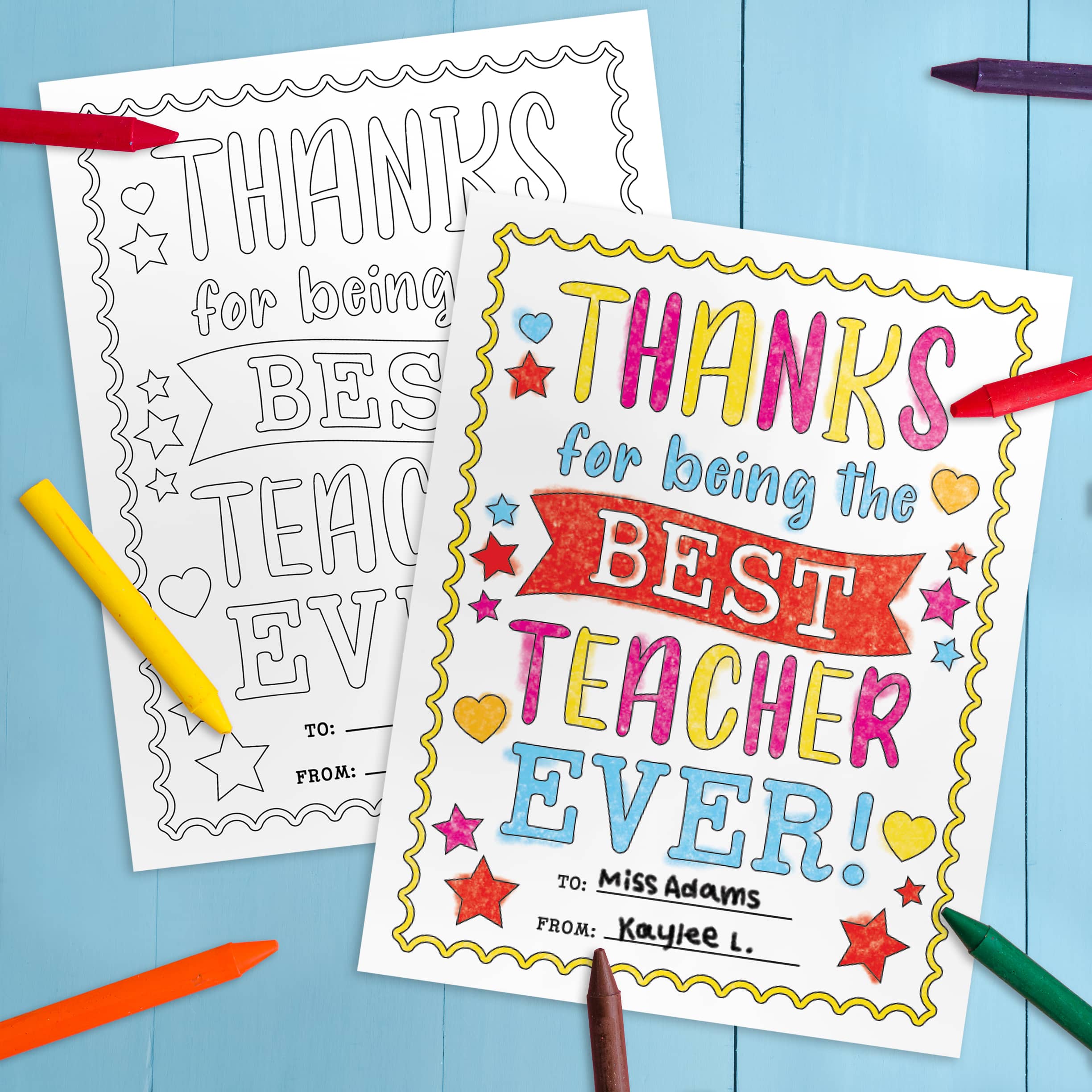 Teacher appreciation coloring page