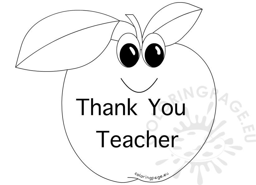 Teacher appreciation week coloring page coloring page