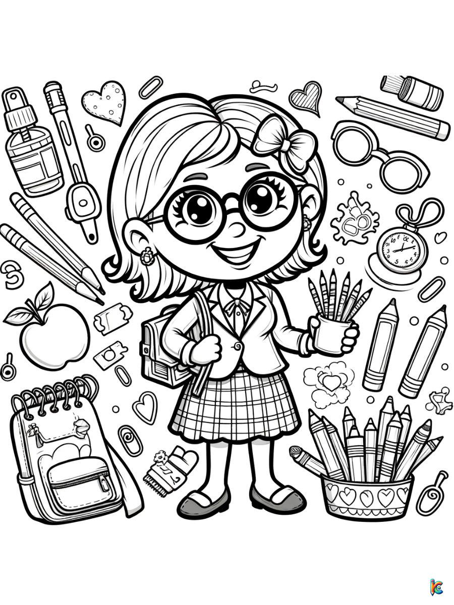 Teacher appreciation coloring pages â