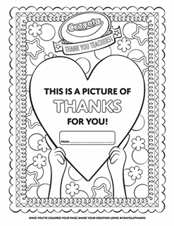 Thank you teachers free coloring pages