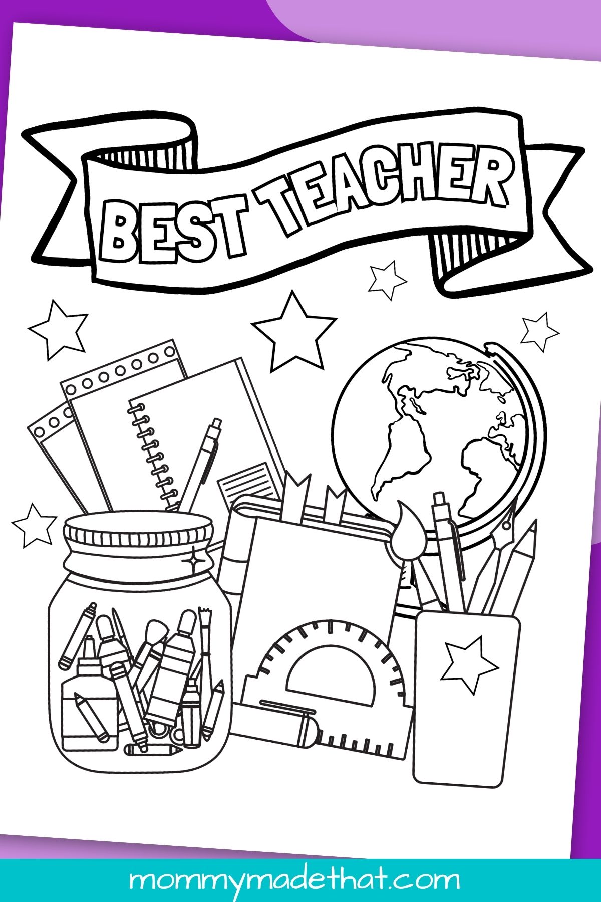 Teacher appreciation coloring pages