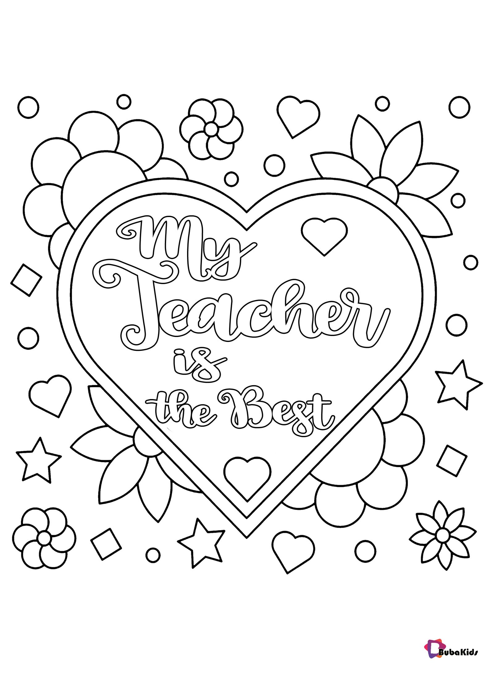 Free download to print teacher appreciation day coloring pages my teacher is the bâ valentine coloring pages valentines day coloring page heart coloring pages