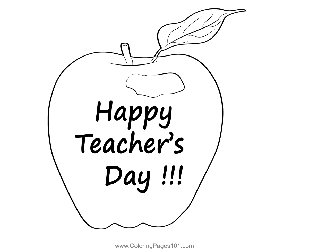 Happy teacher appreciation coloring page for kids