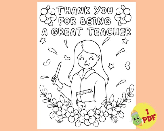 Printable teacher appreciation coloring pages appreciation thank you coloring pages kids coloring page school education activity sheets download now