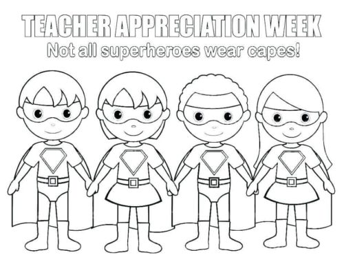 Free teacher appreciation week coloring pages printable