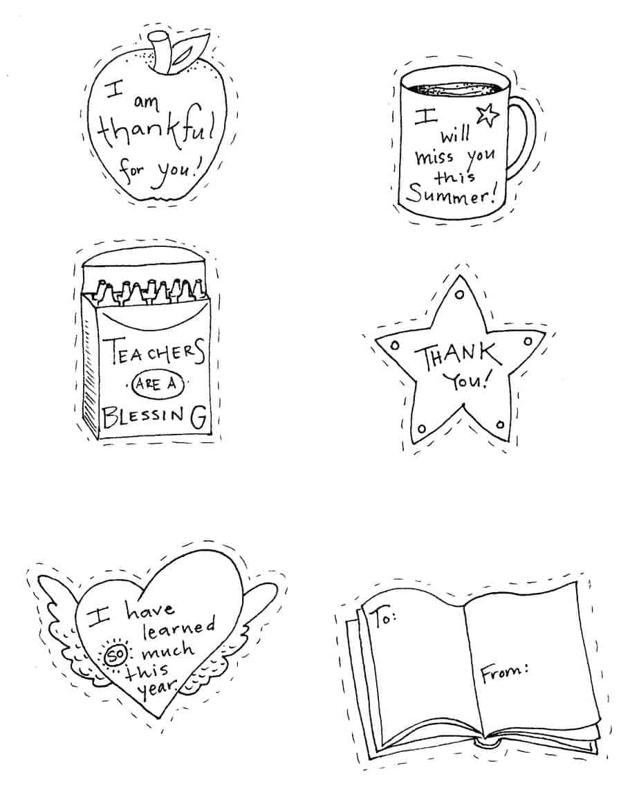 Teacher appreciation coloring pages