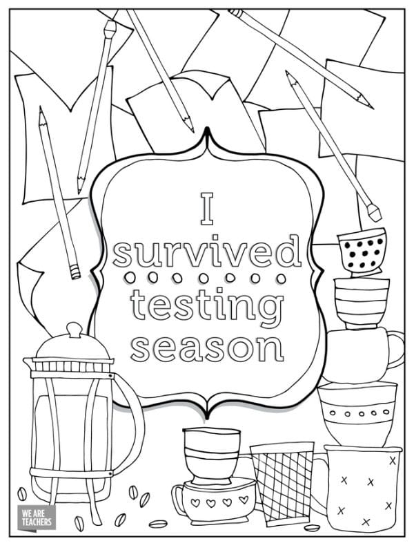 Free adult coloring pages for stressed out teachers