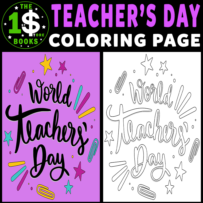 World teachers day teacher appreciation week may holiday coloring sheet made by teachers