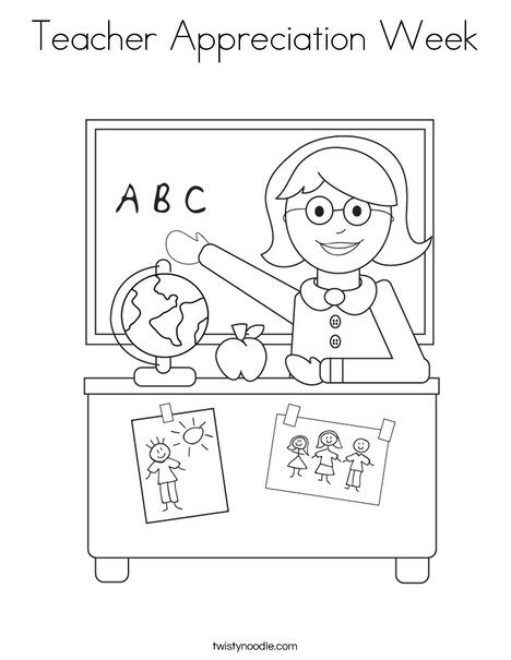 Teacher appreciation week coloring page