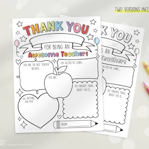 Teacher appreciation week printable teacher appreciation gift thank you coloring pages school kids teacher gifts instant digital download