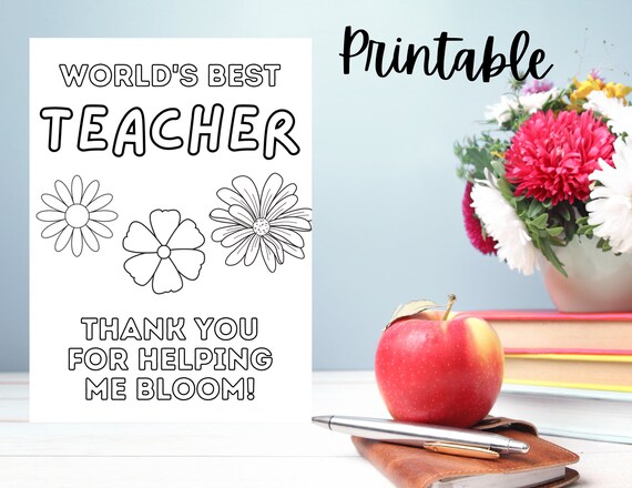 Teacher appreciation coloring card printable coloring page teacher appreciation week thank you