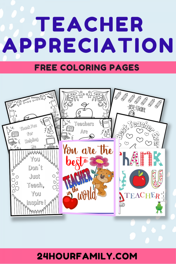 Free teacher appreciation coloring pages