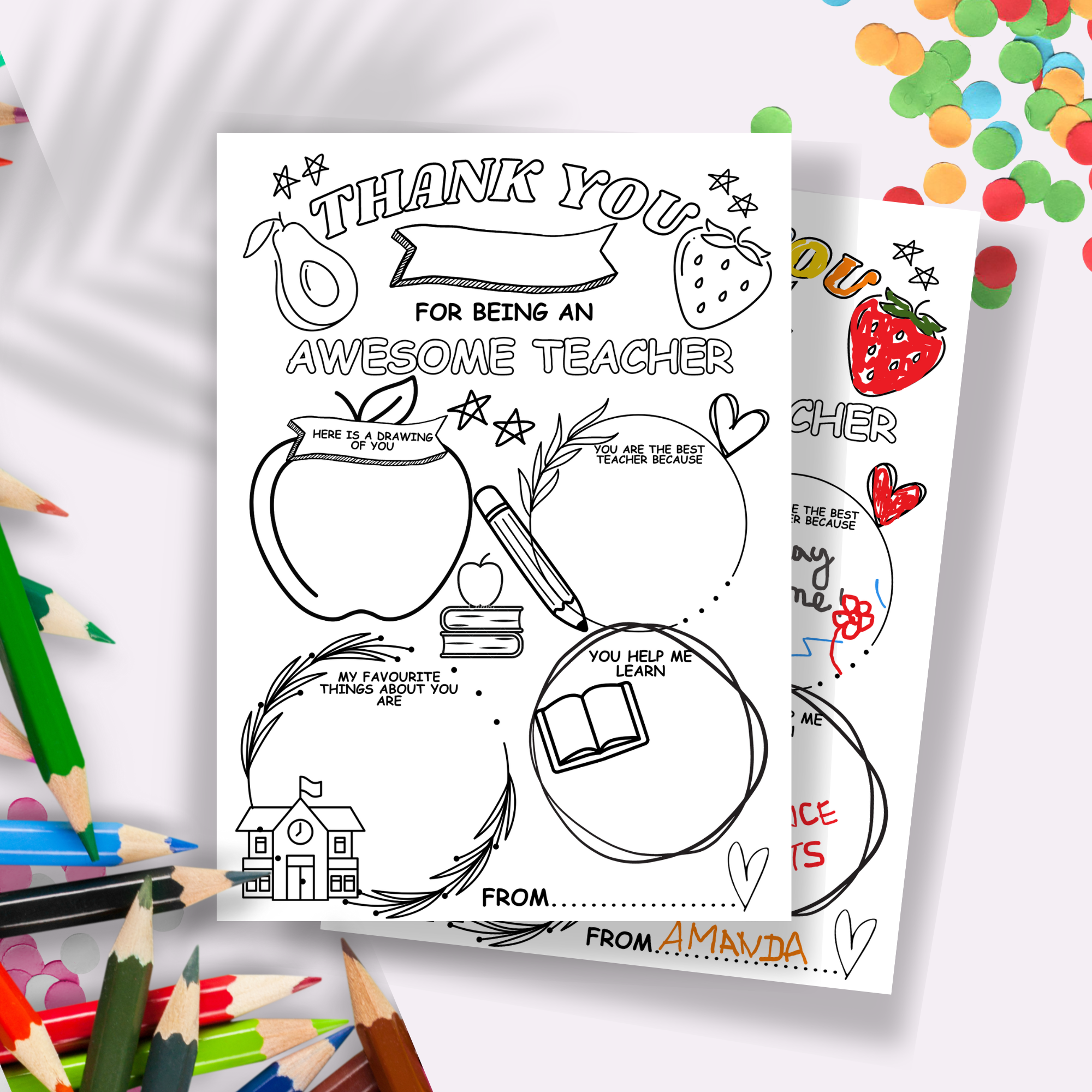 Teacher appreciation week printable coloring pages