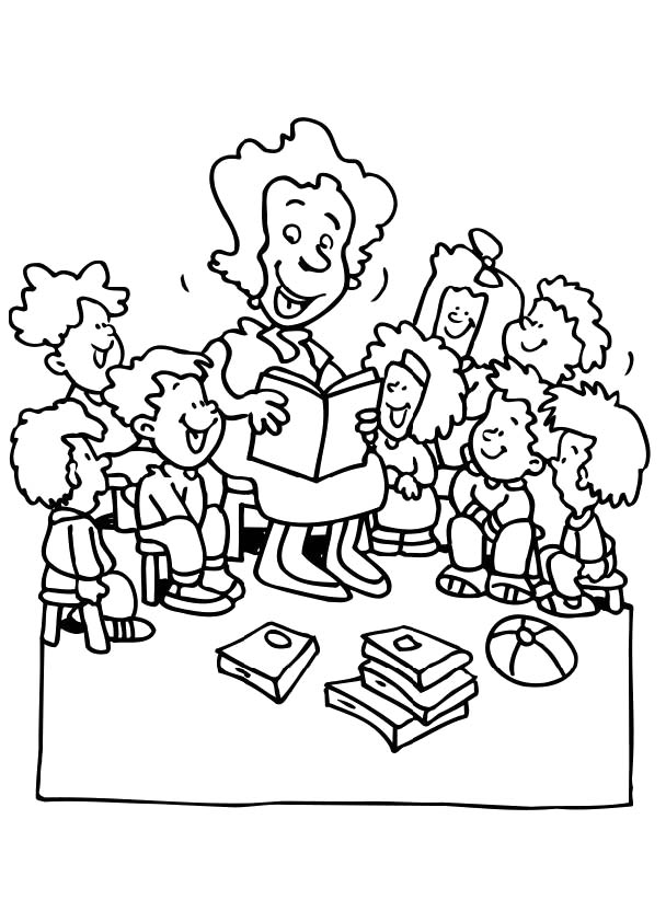 Teacher coloring pages