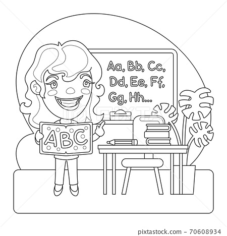 Teacher coloring page