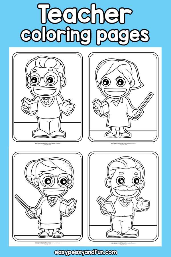 Munity worker teacher coloring pages â easy peasy and fun hip