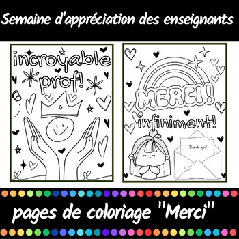 Teacher appreciation day french coloring pages merci principal sheets