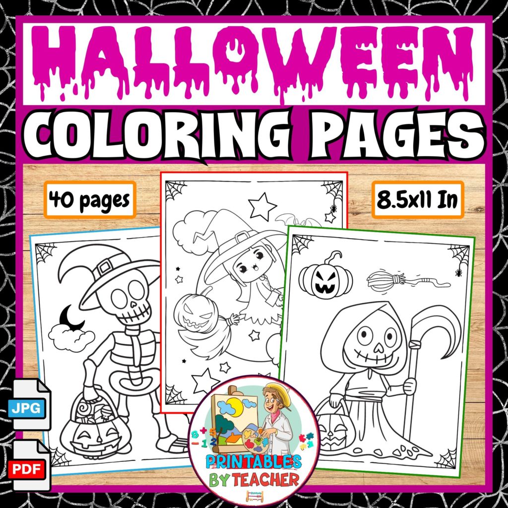 Halloween coloring pages fall