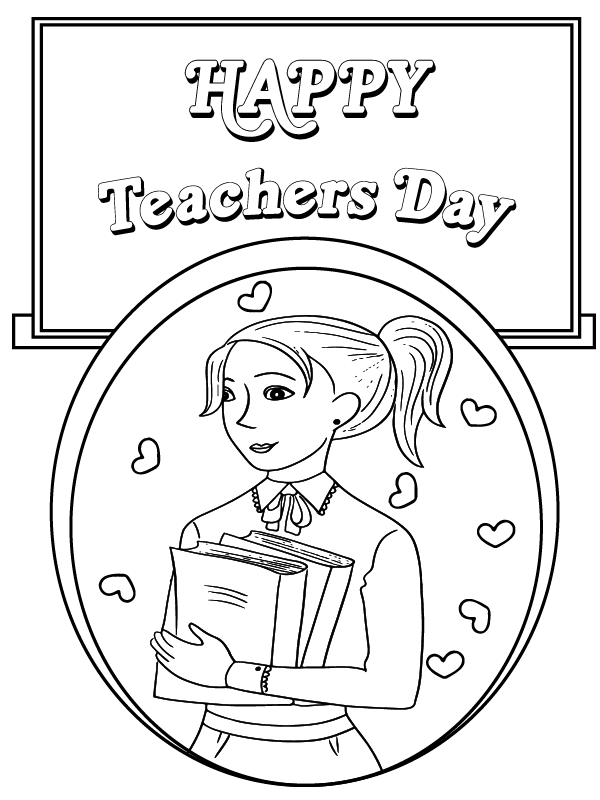 Teachers day coloring pages printable for free download