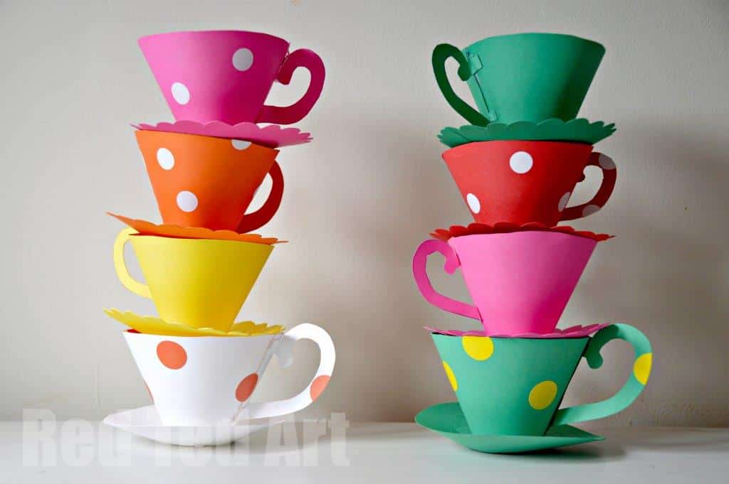 Paper teacup printable tea party games
