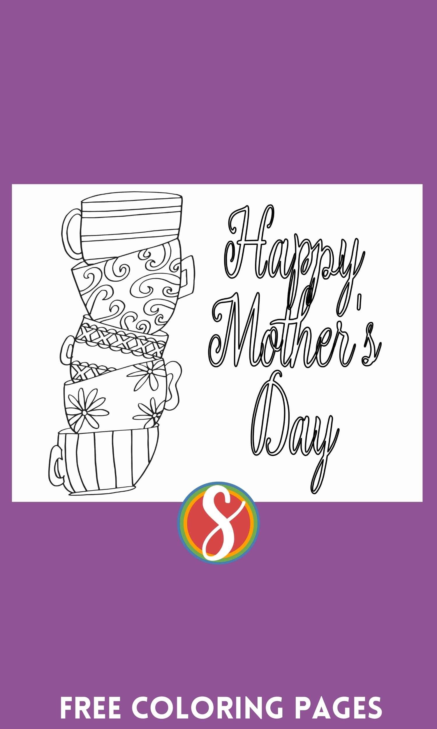 Free mothers day coloring pages â stevie doodles