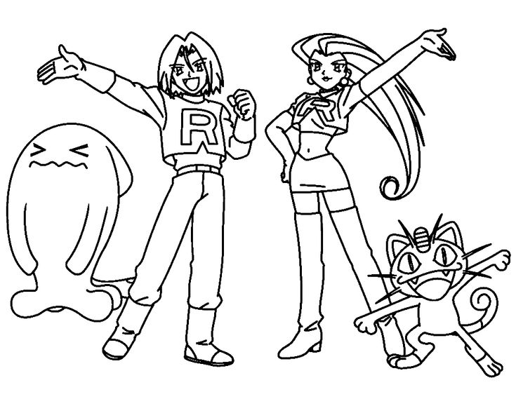 Team rocket coloring pages