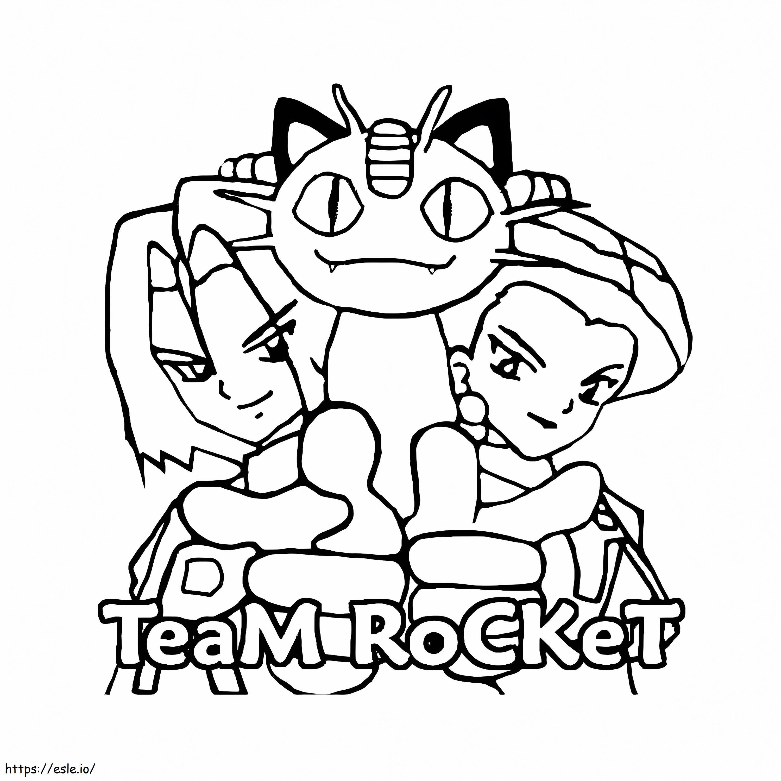 Free printable team rocket coloring page