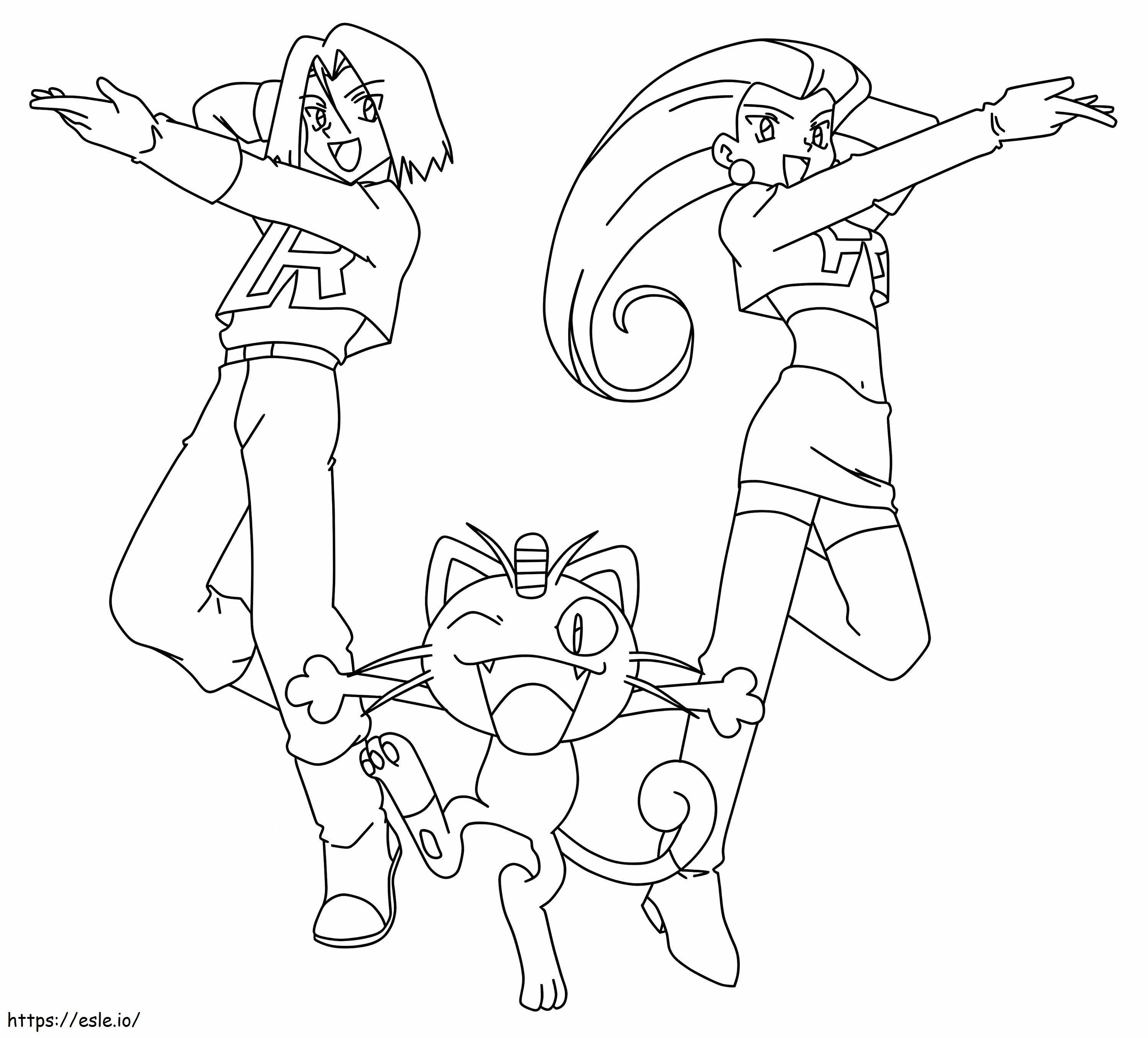 Free team rocket coloring page