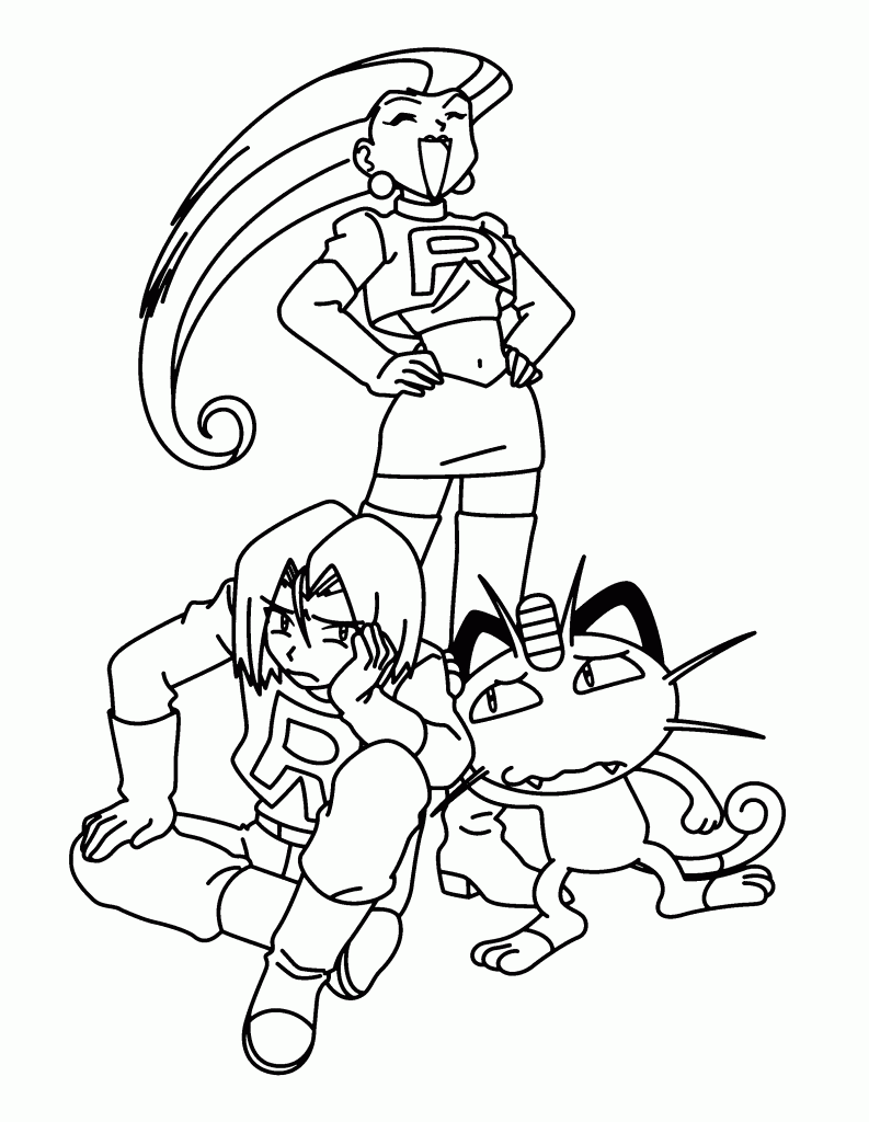 Team rocket coloring pages