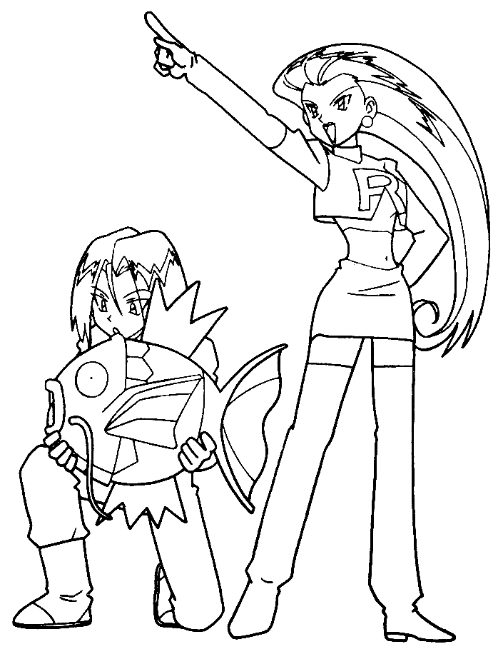 Team rocket coloring pages