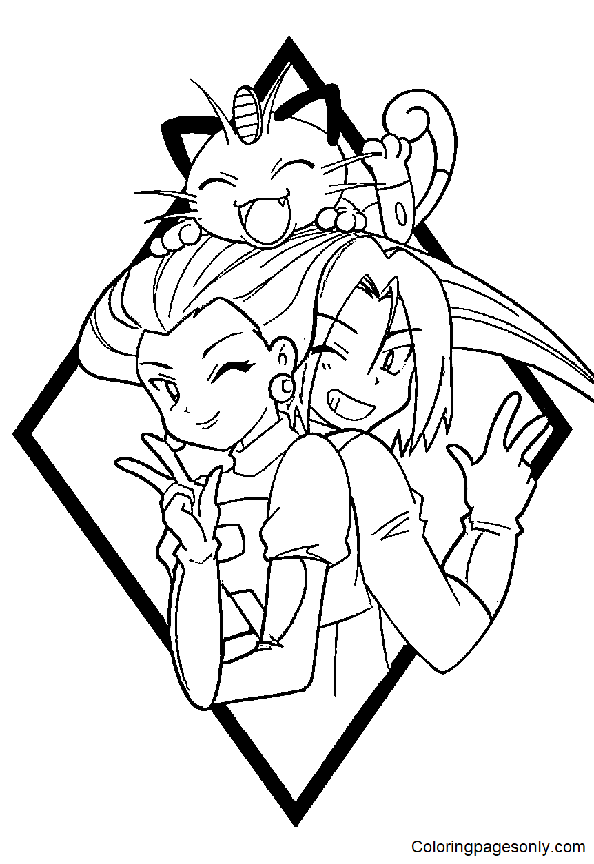 Team rocket coloring pages printable for free download