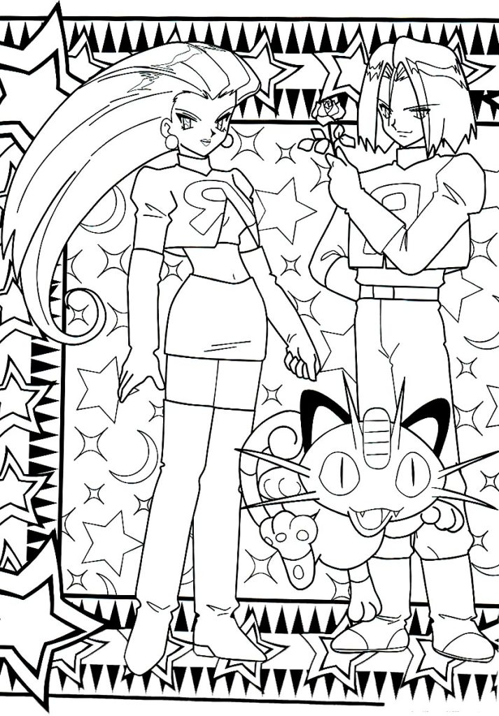 Team rocket coloring pages