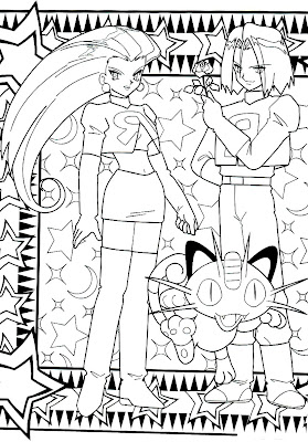 Pokemon coloring pages team rocket coloring pages