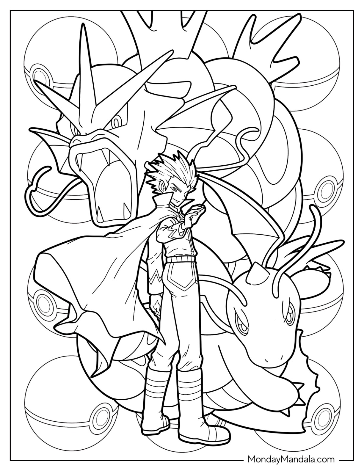 Gyarados coloring pages free pdf printables