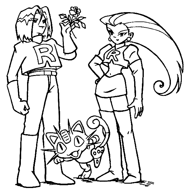 Team rocket coloring pages