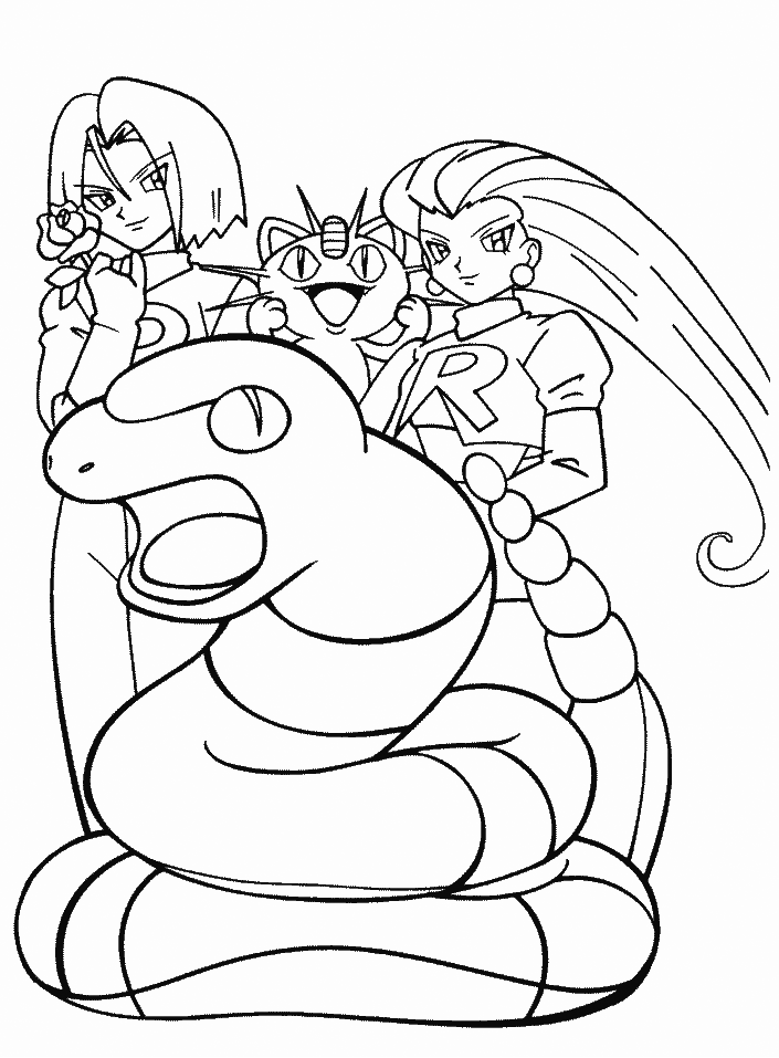 Team rocket coloring pages