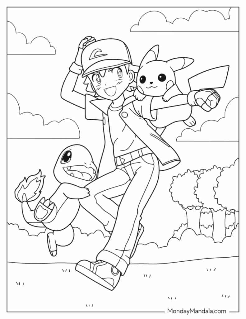 Pokemon coloring pages free pdf printables