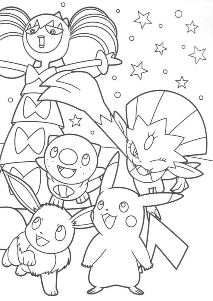 Free easy to print eevee coloring pages