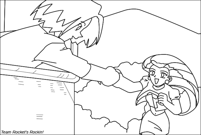 Team rocket coloring page