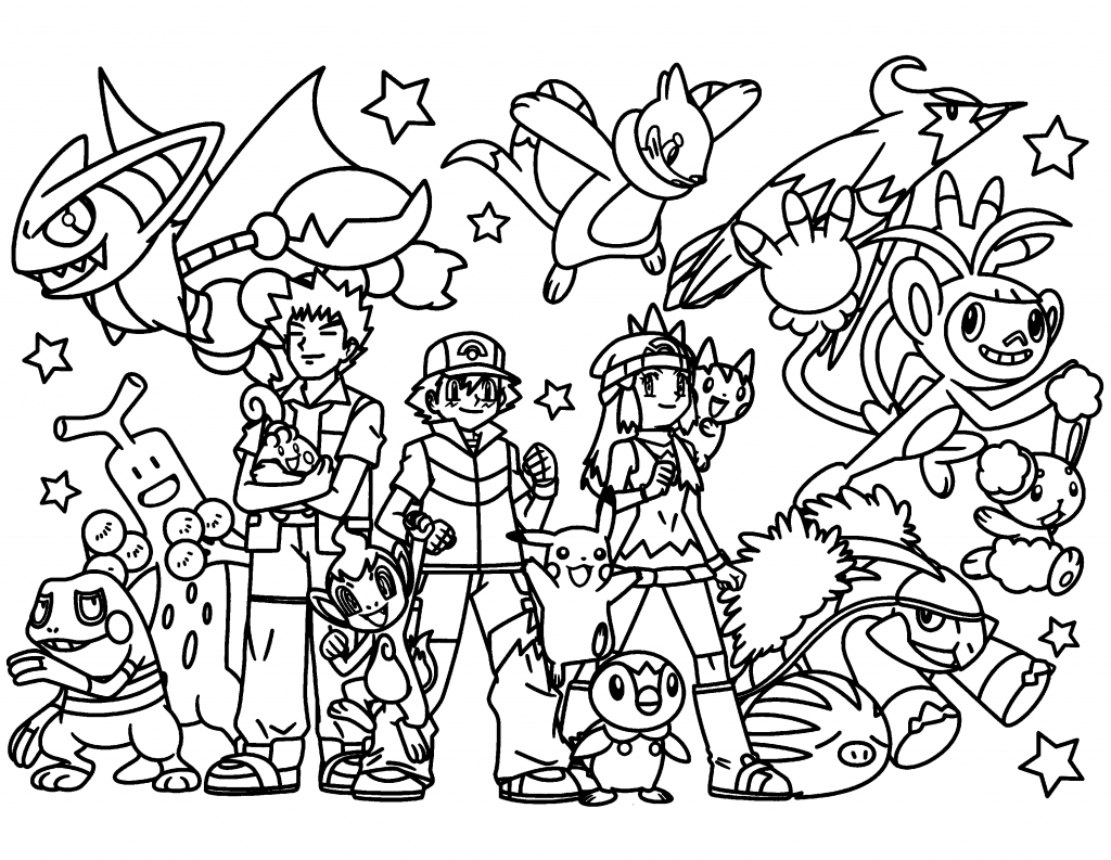 Pokemon coloring pages join your favorite pokemon on an adventure