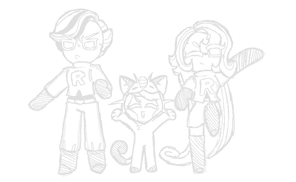 I did a little doodle of the parfaedia trio as team rocket rcookierunkingdoms