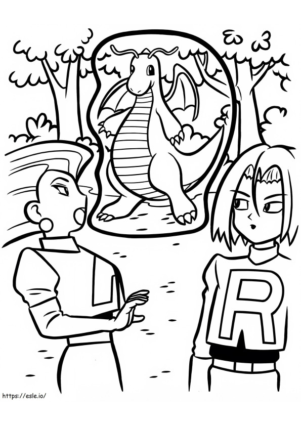 Printable pokemon team rocket coloring page