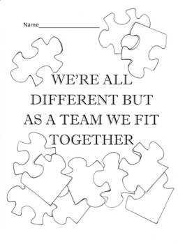 Team work coloring puzzle image by brain box tpt