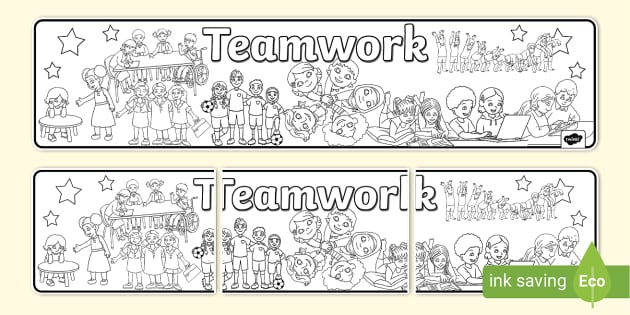 Teamwork louring display banner teacher made