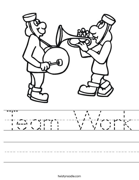 Team work worksheet