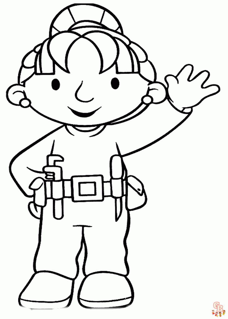 Bob the builder coloring pages free printable sheets for kids