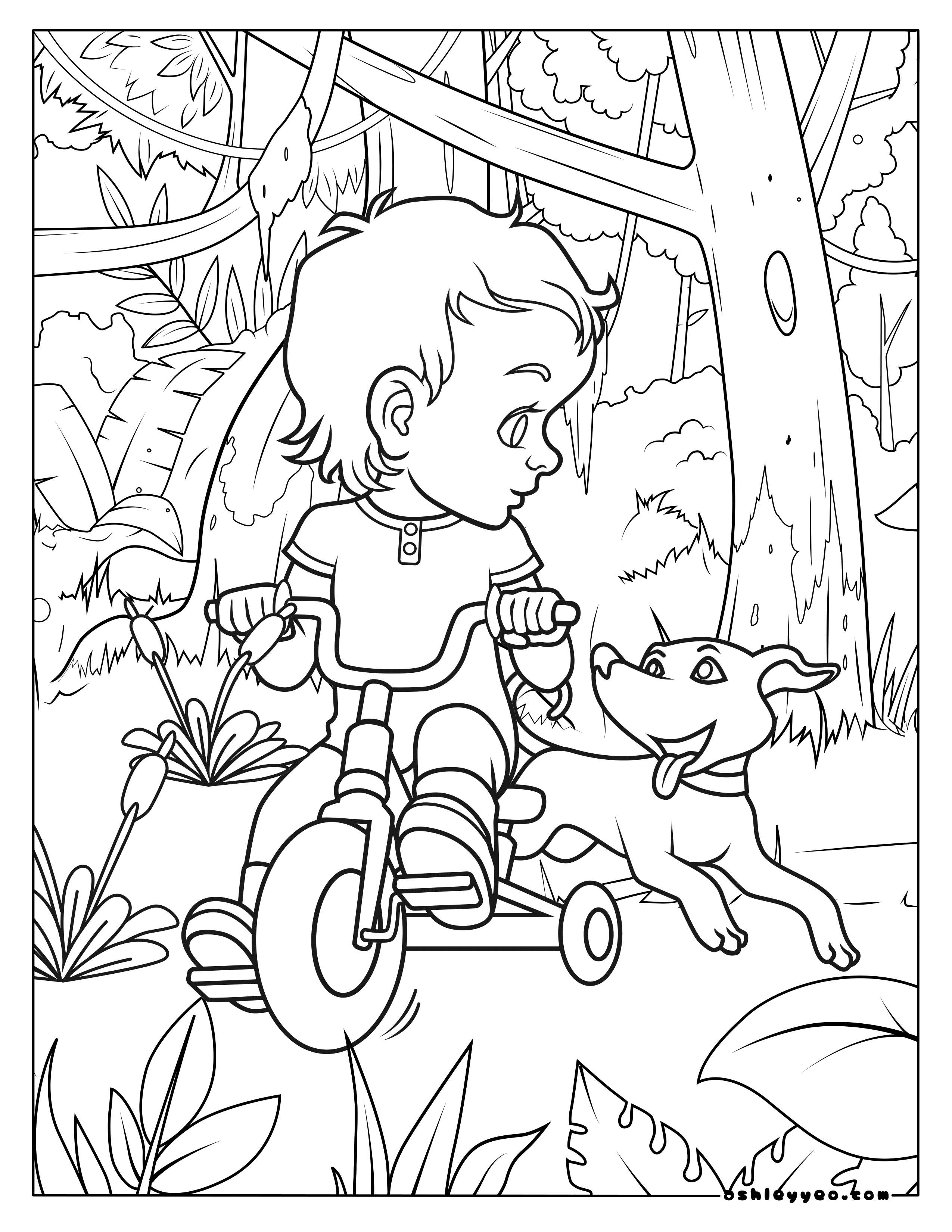 Free bike coloring pages for kids