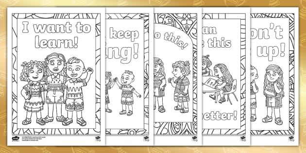 Growth mindset colouring pages teacher made