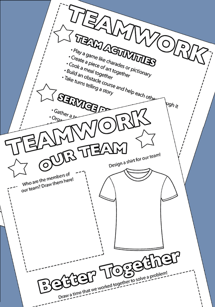 Teamwork activities for kids families free printable sunny day family
