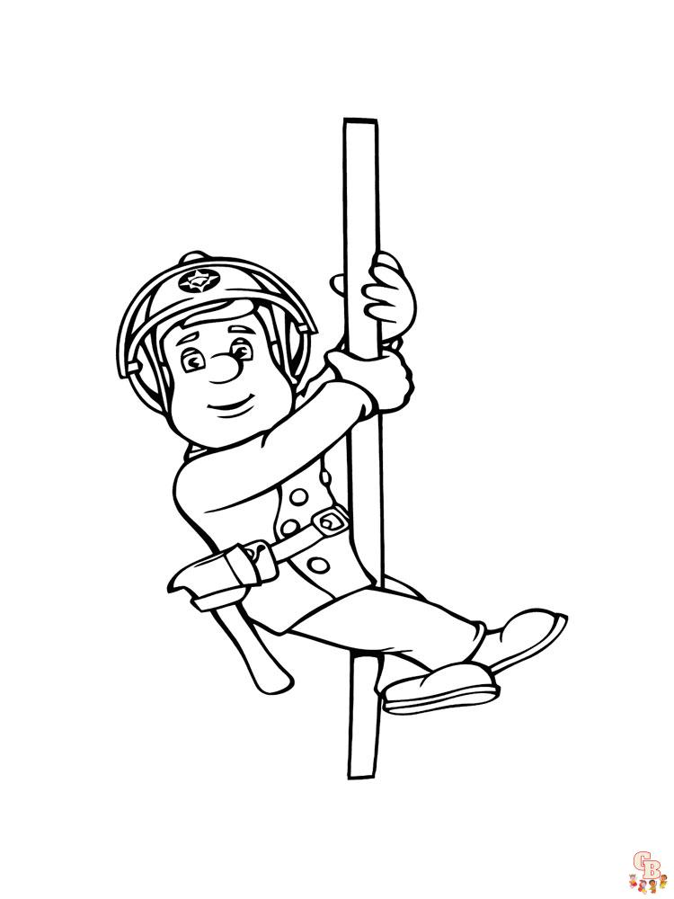 Printable free fireman sam coloring pages for kids